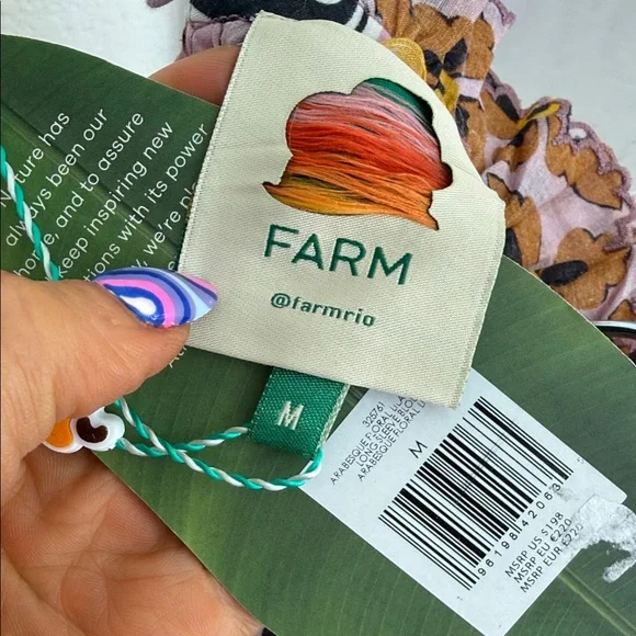 Farm Rio Floral Ruffle Blouse - Pink and Orange - Picture 2 of 7